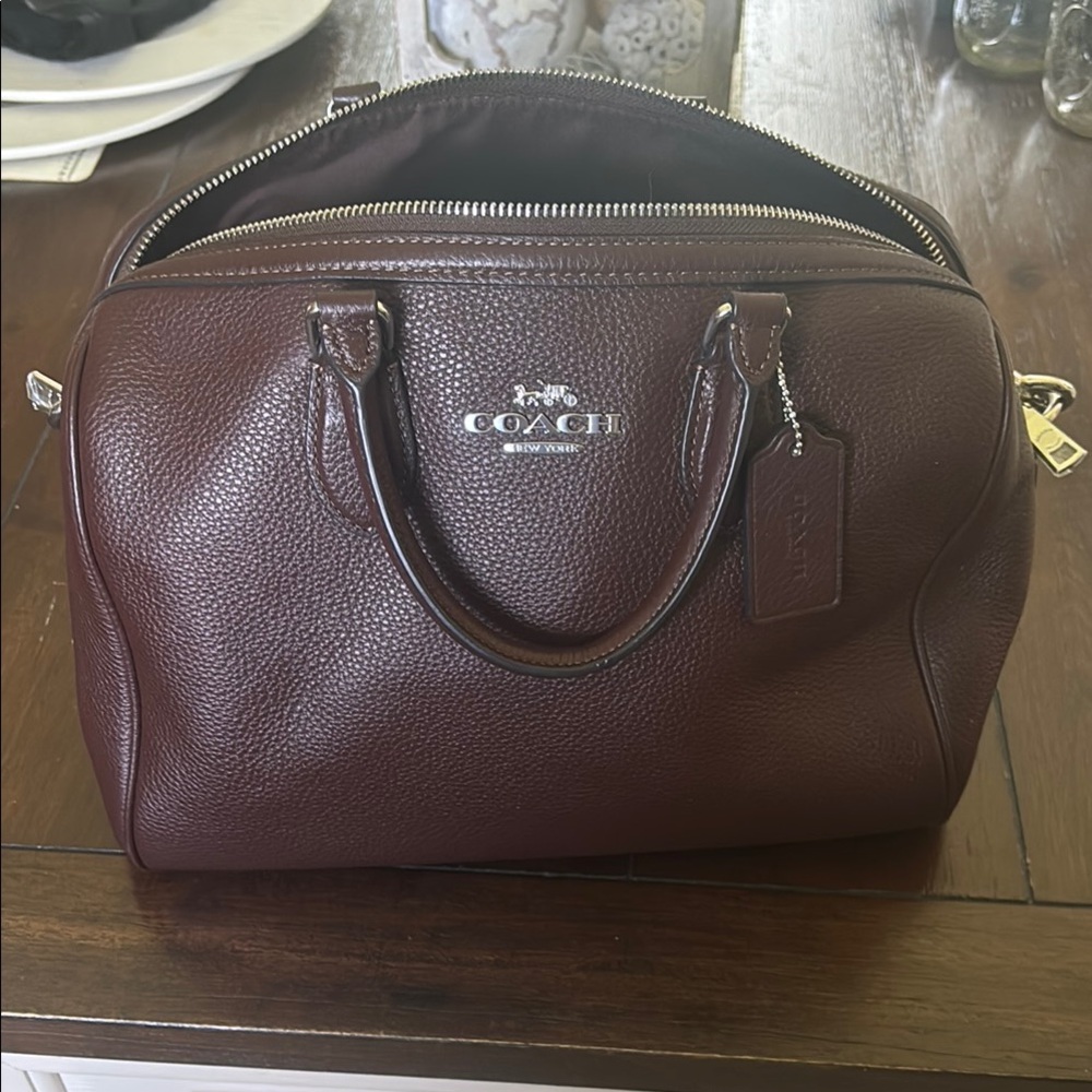 Coach Rich Brown Leather Satchel